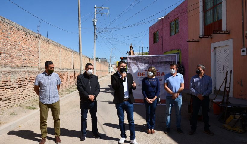 Inicia rehabilitación de la calle Porfirio Díaz en Barrio Bajo de Moya