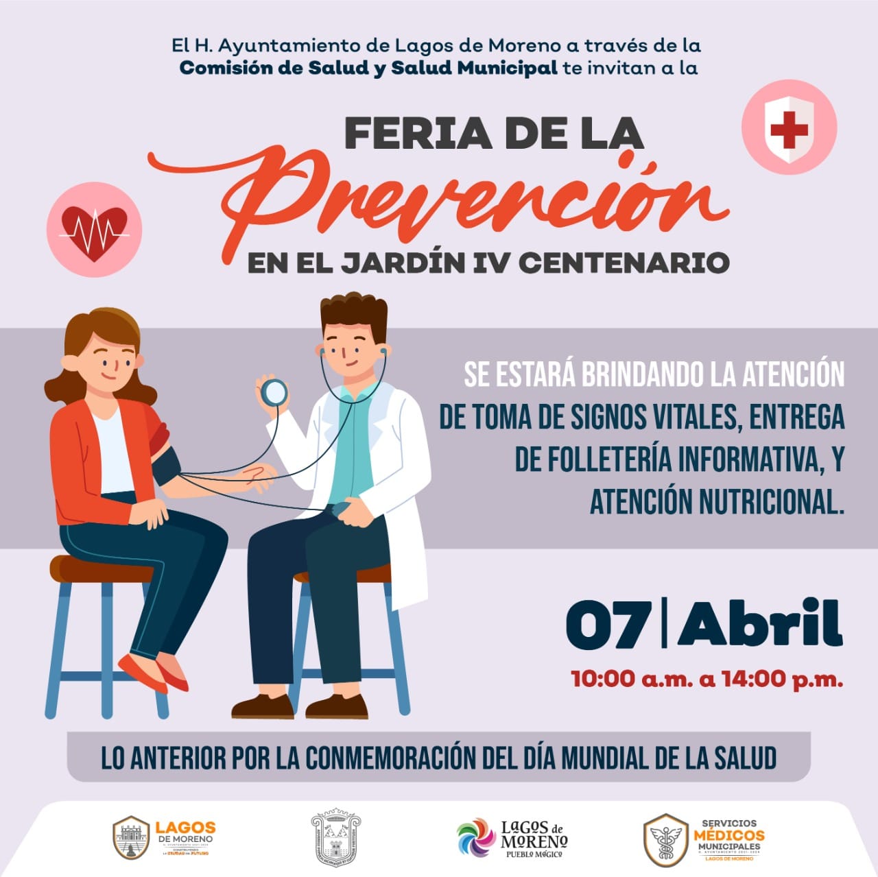 Invita Comisión De Salud Municipal A Feria De La Prevención En El Marco Del Día Mundial De La 0553