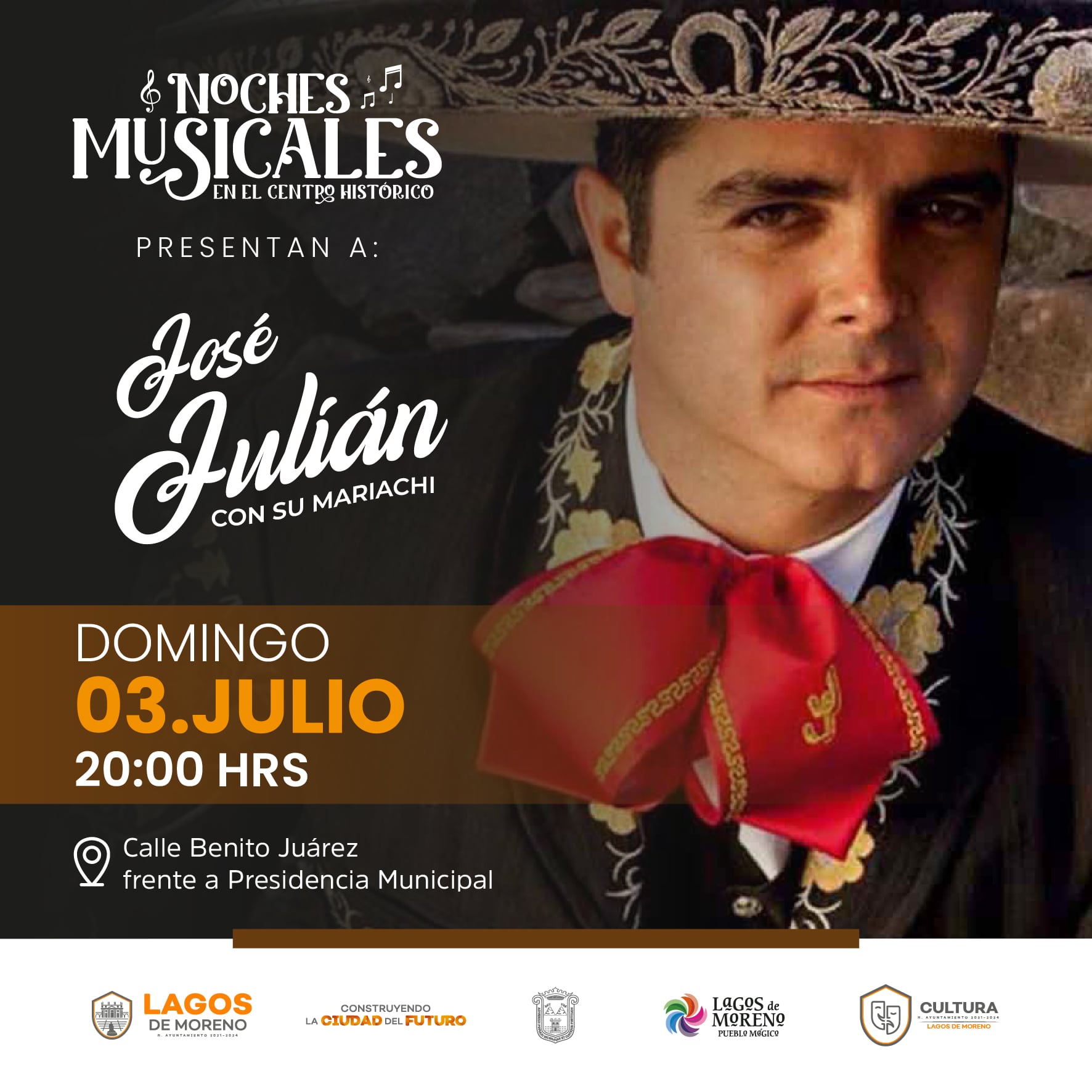 José Julián se presentará este domingo en Noches Musicales en el Centro Histórico